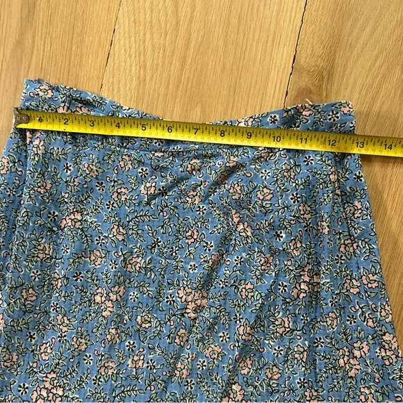 Veronica Beard High Waisted Blue Floral Front Slit Maxi Skirt Size XS - Picture 7 of 8